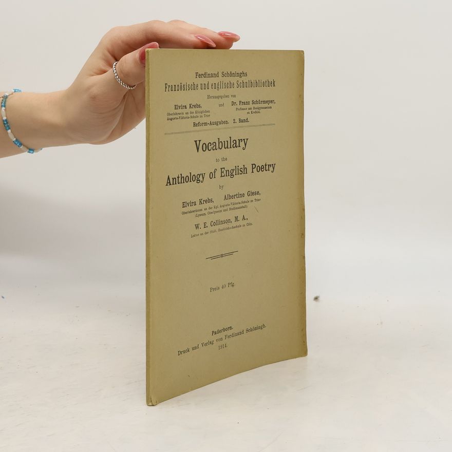 William Edward Collinson Vocabulary to the Anthology of English Poetry