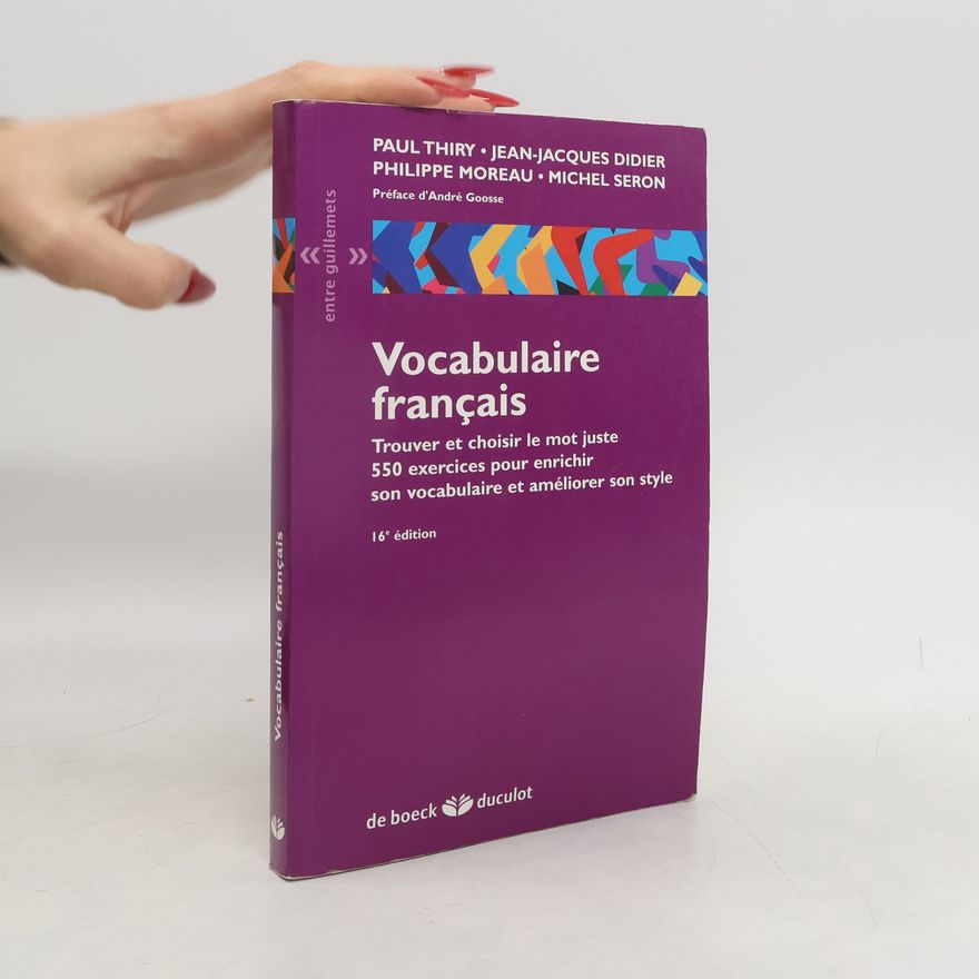 Paul Thiry Vocabulaire français