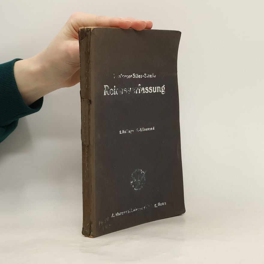 Fritz Stier-Somlo Die Verfassung des Deutschen Reichs vom 11. August 1919