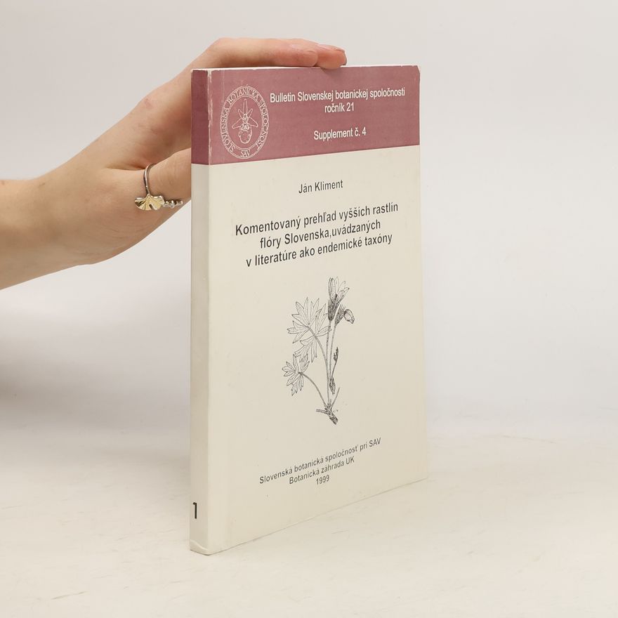 Zlata Komárová Bulletin Slovenskej botanickej spoločnosti - 4: Komentovaný prehľad vyšších rastlín flóry Slovenska, uvádzaných v literatúre ako endemické taxóny