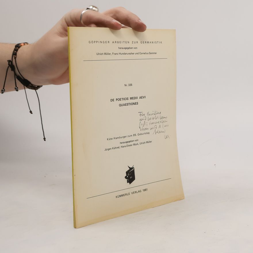Jürgen Kühnel De poeticis medii aevi quaestiones