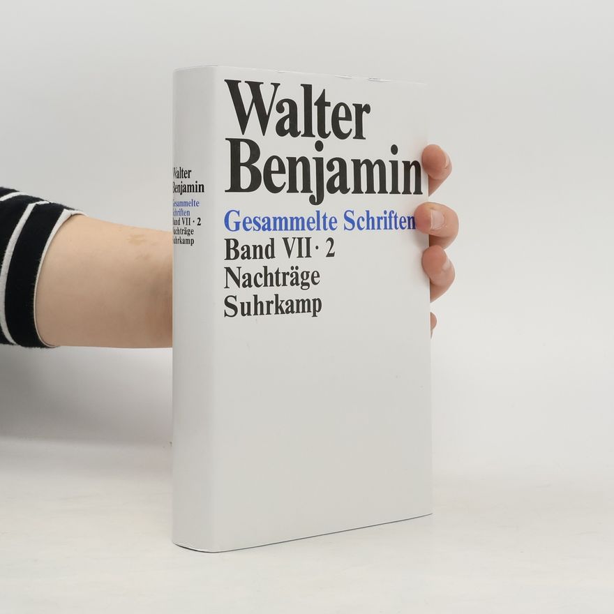 Walter Benjamin Gesammelte Schriften VII/2