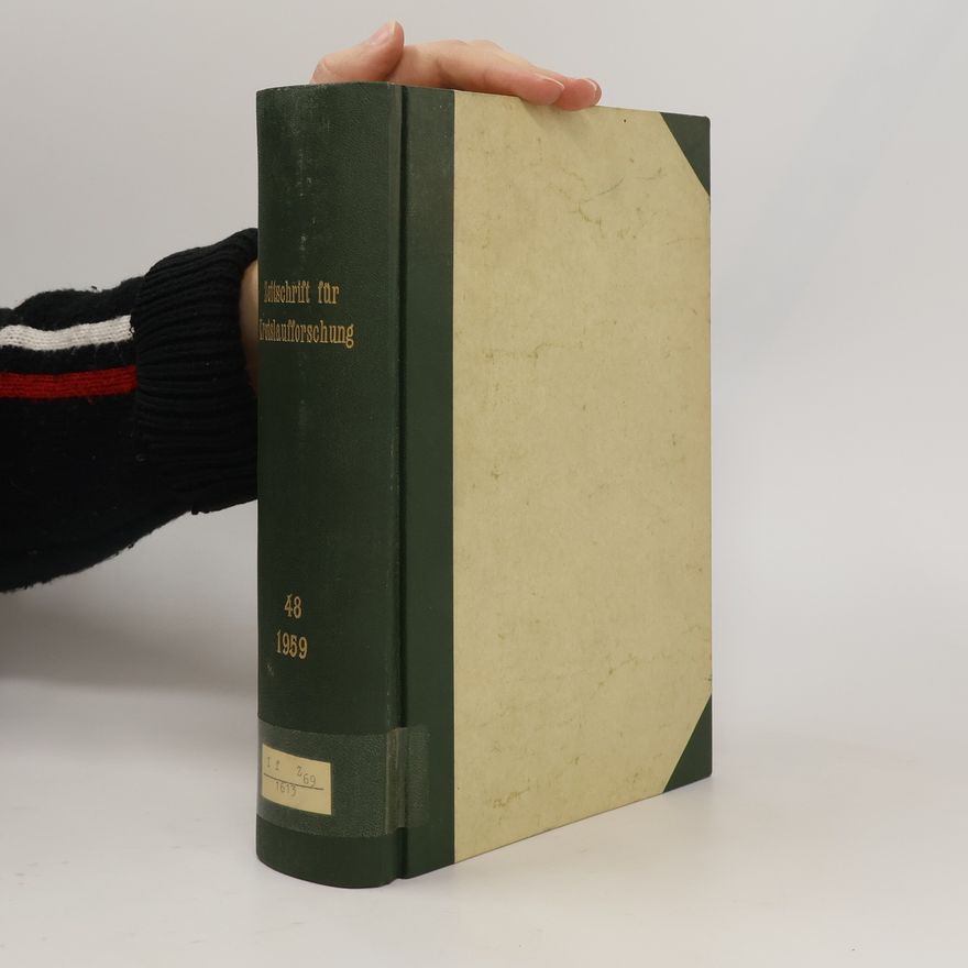 Collectif d'auteurs Zeitschrift für Kreislaufforschung 48