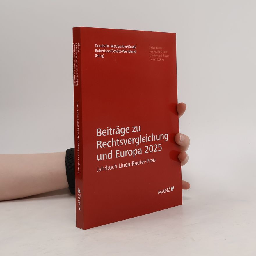 Florian Tockner Beiträge zur Rechtsvergleichung und Europa 2025