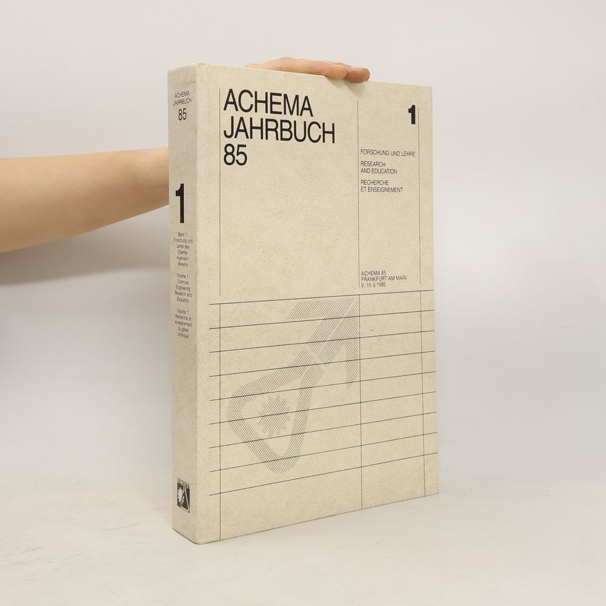 AA.VV. Achema Jahrbuch 85. Band 1