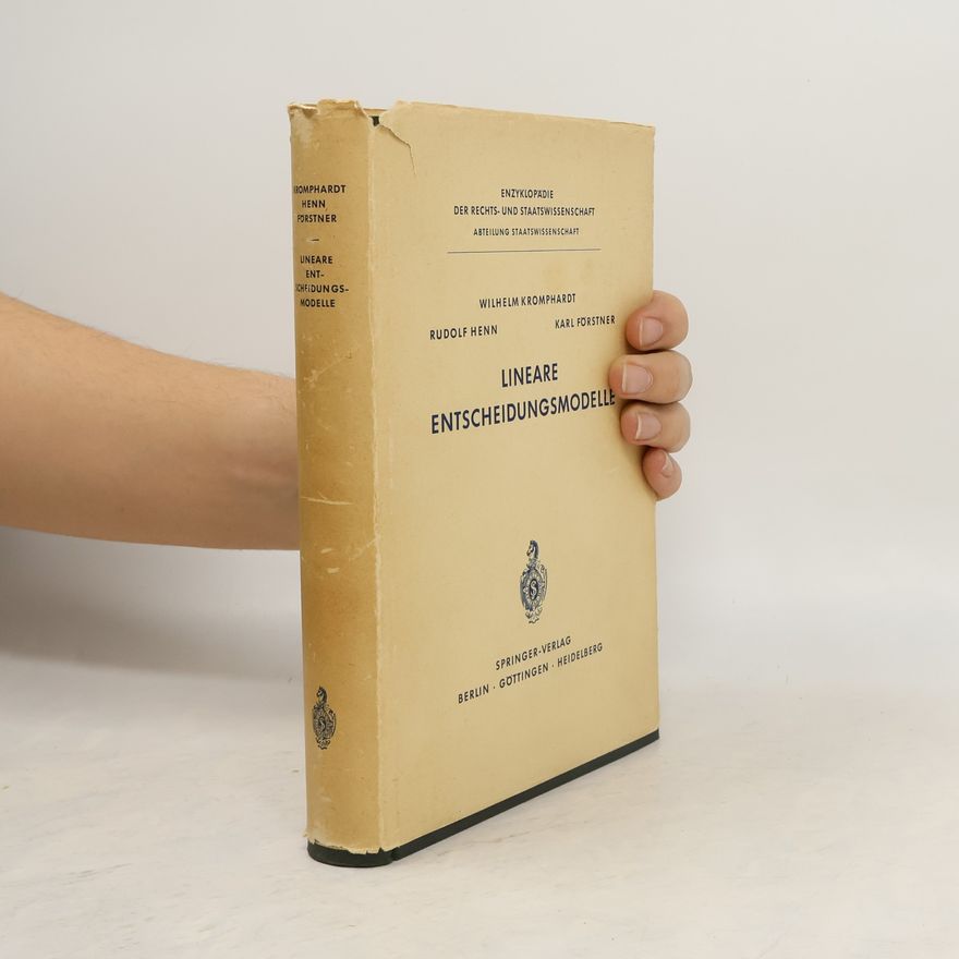 Karl Förstner Lineare Entscheidungsmodelle