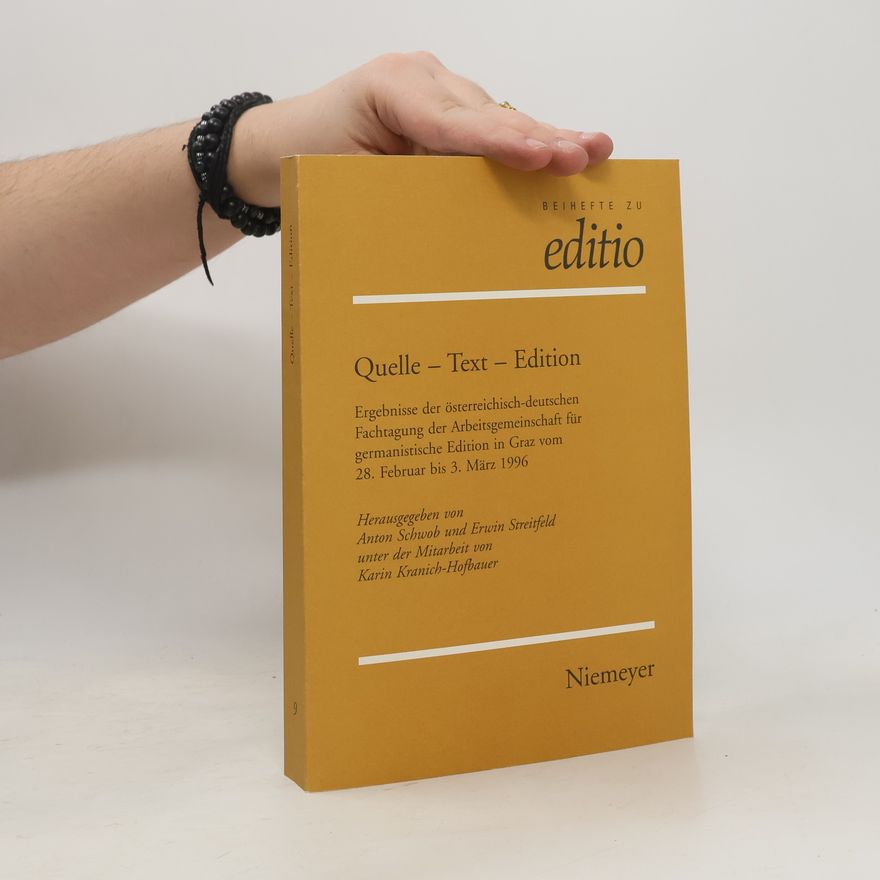 Anton Schwob Quelle - Text - Edition