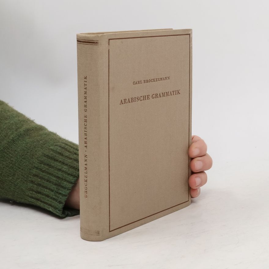 Carl Brockelmann Arabische Grammatik