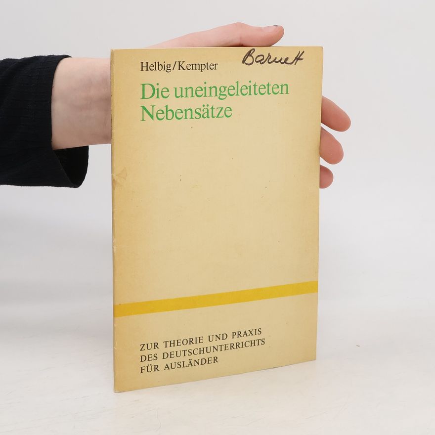 Fritz Kempter Die uneingeleiteten Nebensaetze