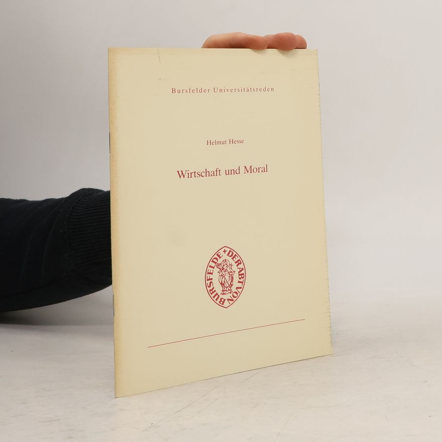 Helmut Hesse Wirtschaft und Moral