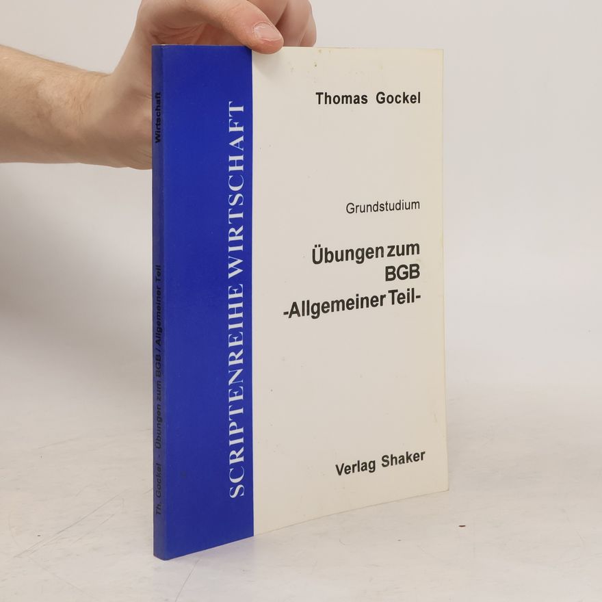 Thomas Gockel BGB, allgemeiner Teil