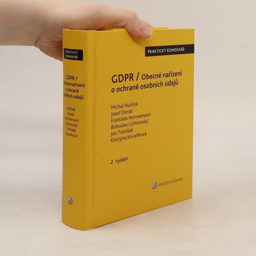 Jan Tomíšek GDPR - obecné nařízení o ochraně osobních údajů