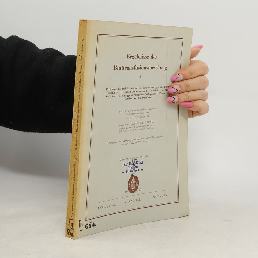 Autorenkollektiv Ergebnisse der Bluttransfusionsforschung V