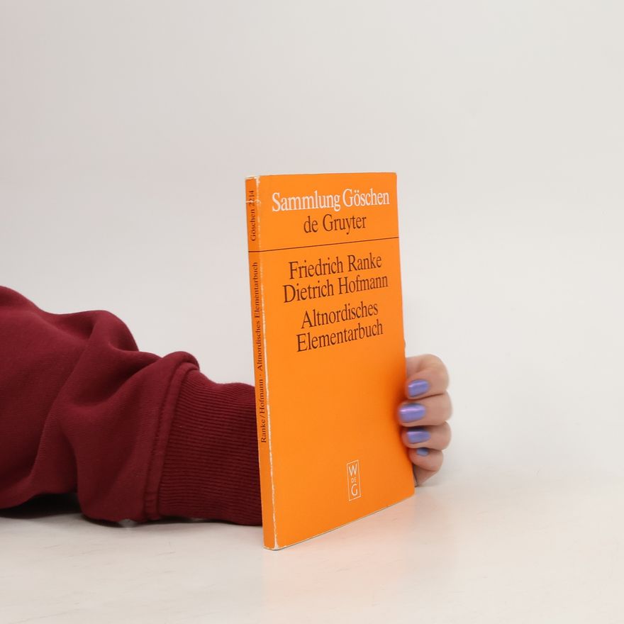 Dietrich Hofmann Sammlung Göschen - 2214: Altnordisches Elementarbuch