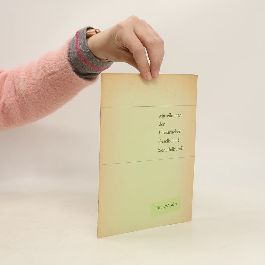Various authors Mitteilungen der Literarischen gesellschaft