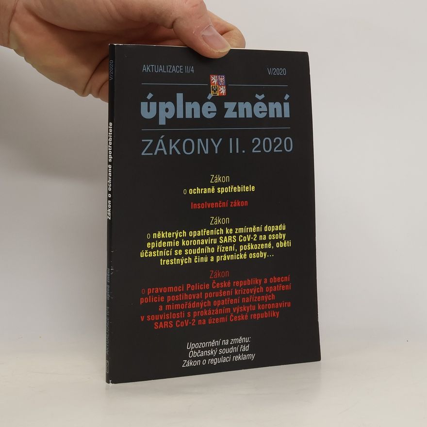 Kolektiv autorů Úplné znění zákony II. 2020 Zákon o ochraně spotřebitele