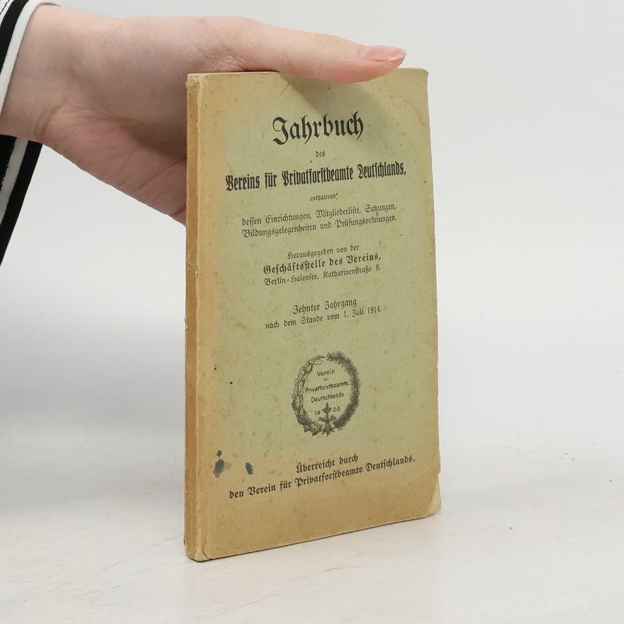 Kolektiv autorů Jahrbuch des Vereins für Privatforstbeamte Deutschlands