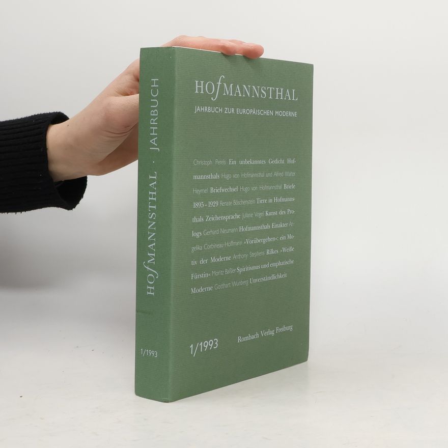 Autorenkollektiv Hofmannsthal Jahrbuch 1/1993 zur europäischen Moderne