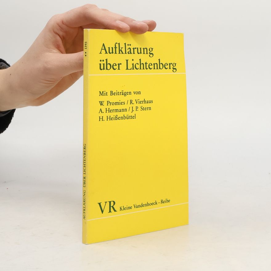 A. Hermann Kleine Vandenhoeck - Reihe: Aufklärung über Lichtenberg