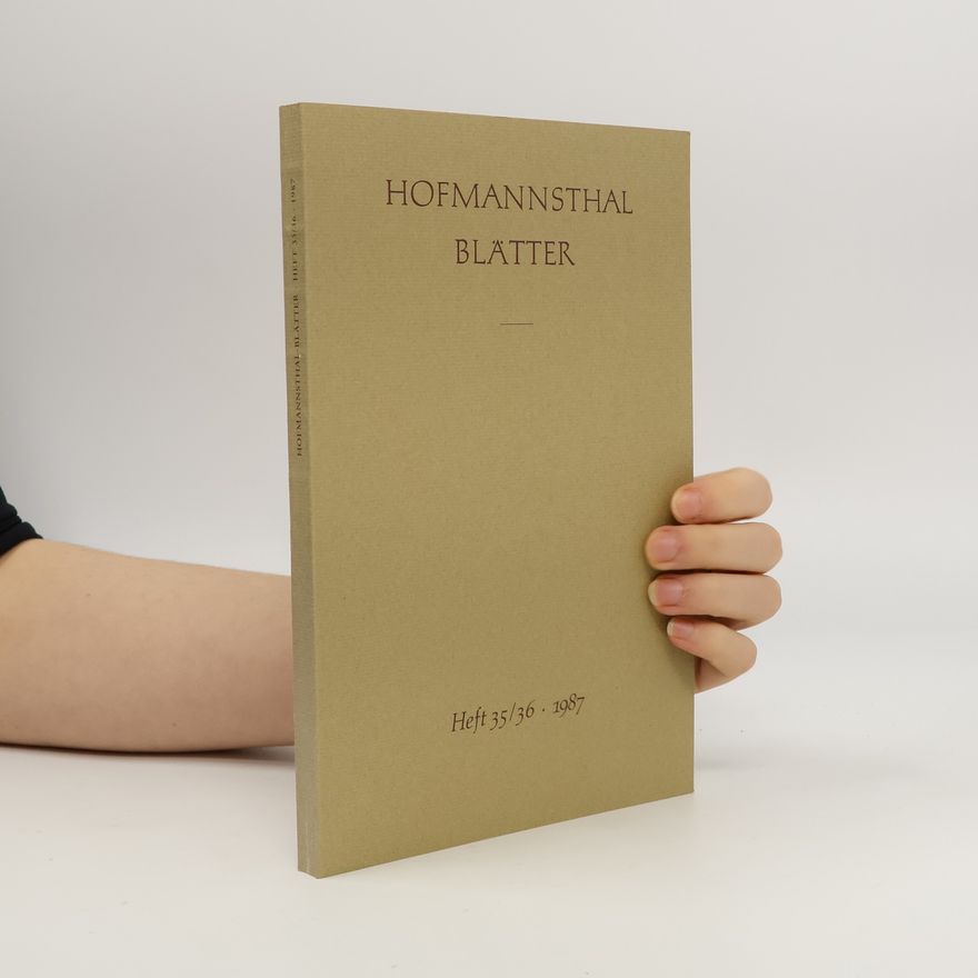 Autorenkollektiv Hofmannsthal Blätter 35/36
