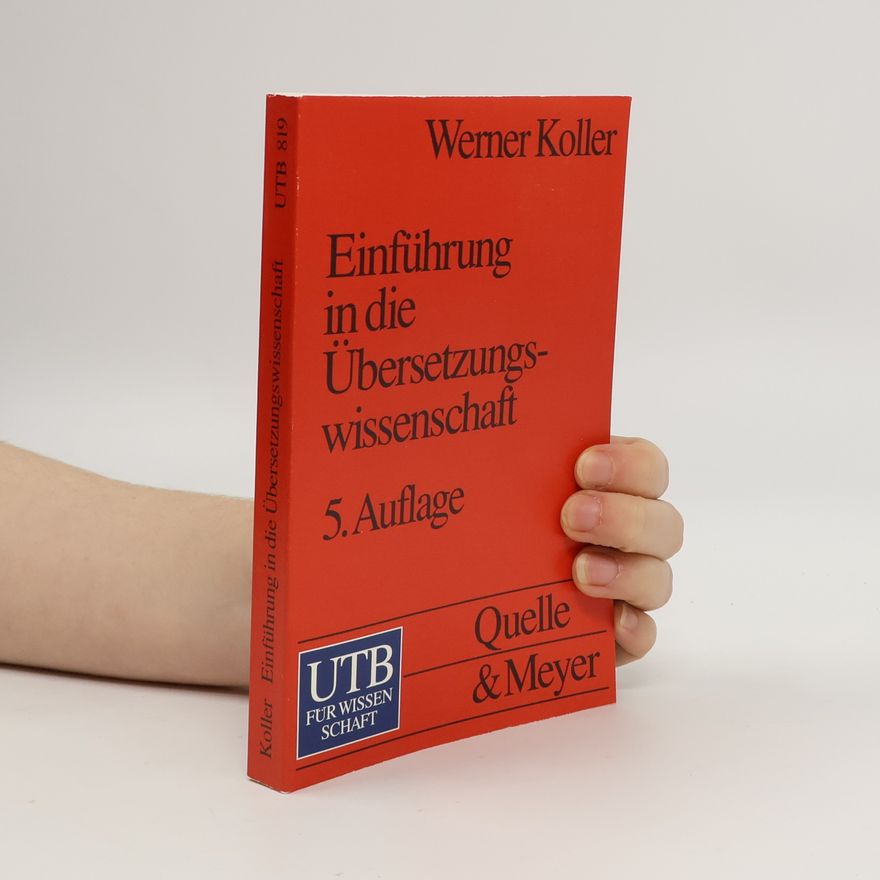 Werner Koller Einführung in die Übersetzungswissenschaft