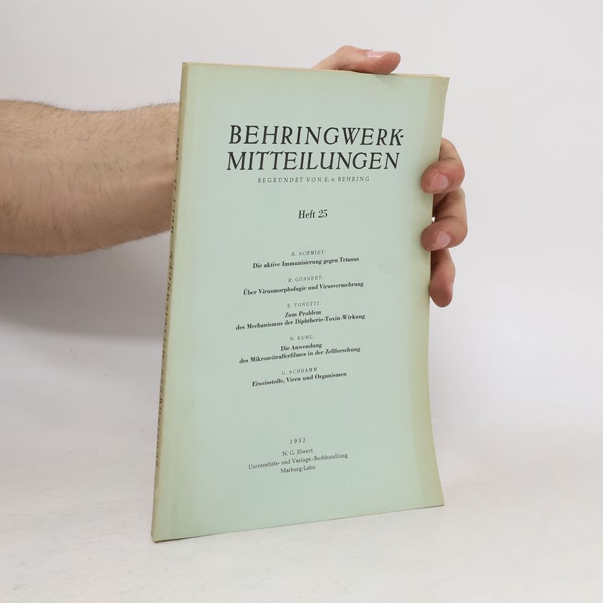 Autorenkollektiv Behringwerk-Mitteilungen Heft 25