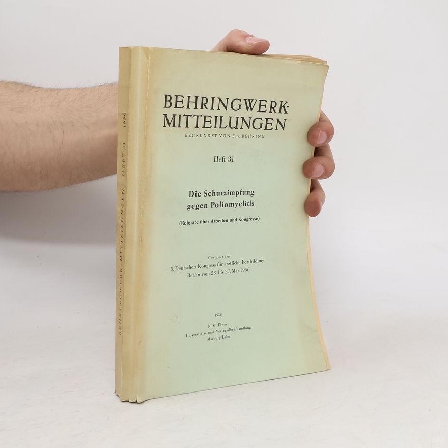 Various authors Behringwerk Mitteilungen Heft 31