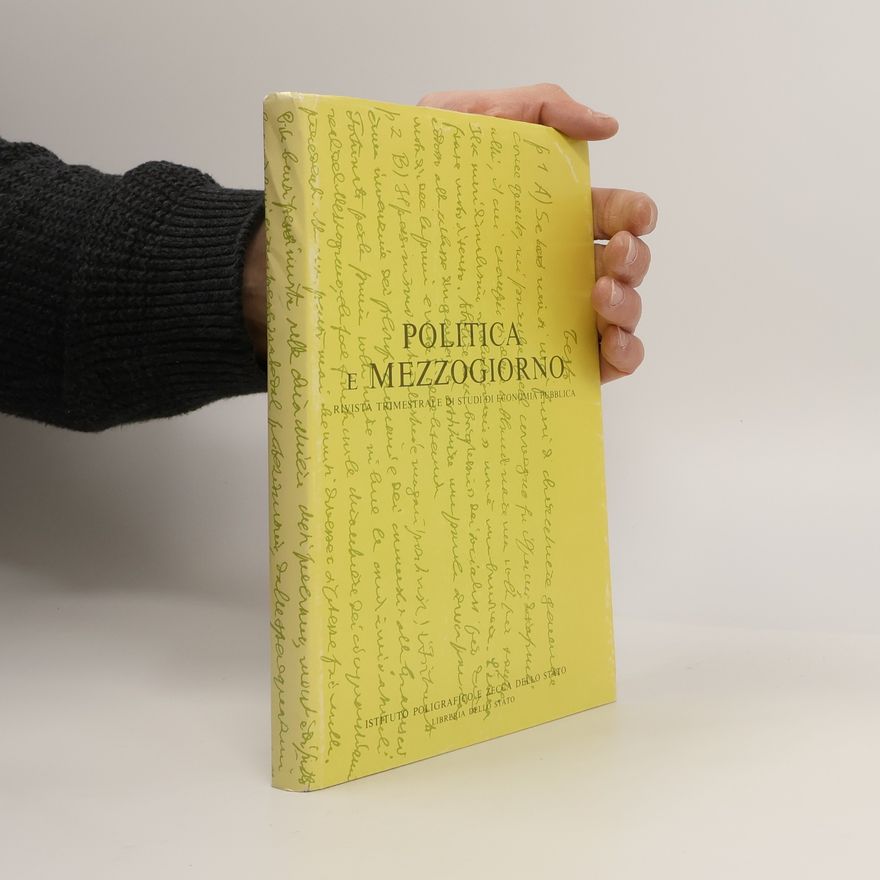 Beniamino Finocchiaro Politica e Mezzogiorno. Rivista trimestrale di studi di economia pubblica