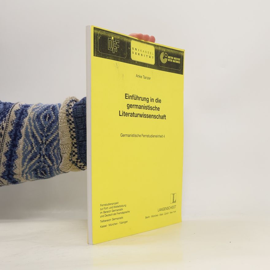 Anke Tanzer Einführung in die germanistische Literaturwissenschaft