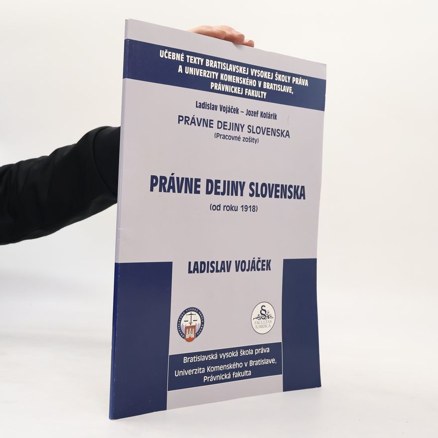 Jozef Kolárik Právne dejiny Slovenska