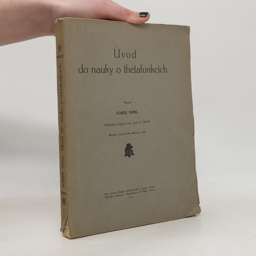 Karel Dusl Úvod do nauky o thetafunkcích