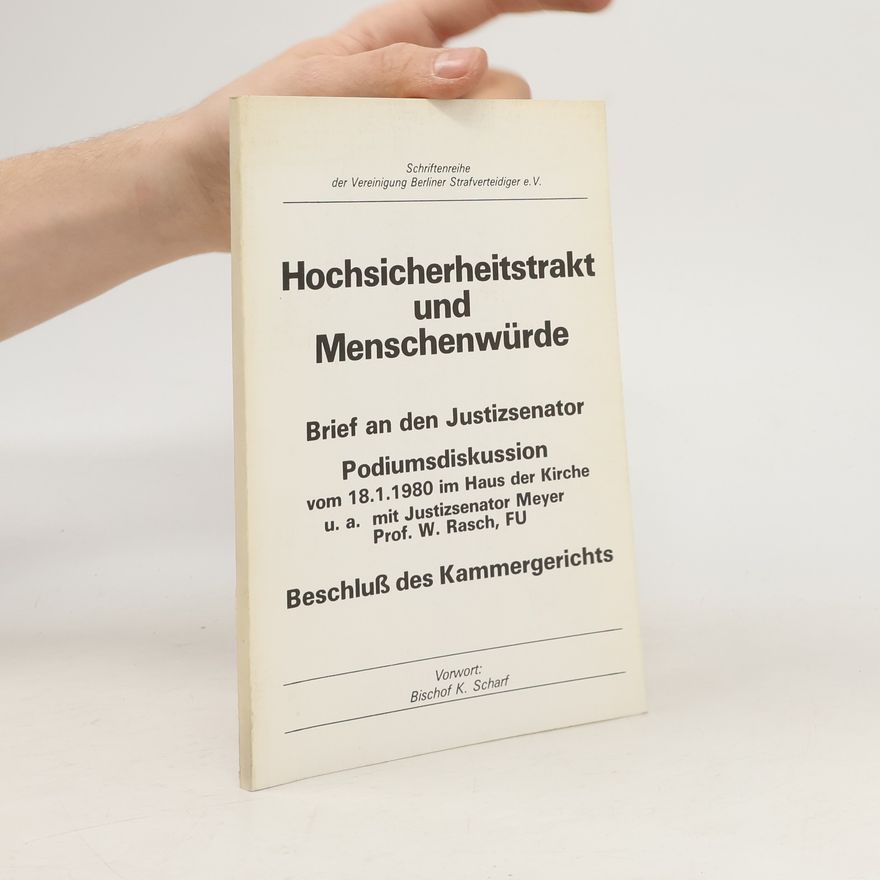 AA.VV. Hochsicherheitstrakt und Menschenwürde