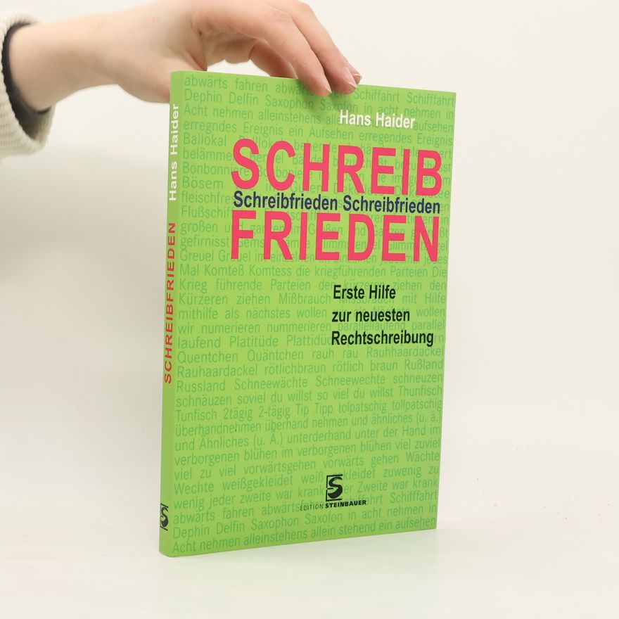 Hans Haider Schreibfrieden