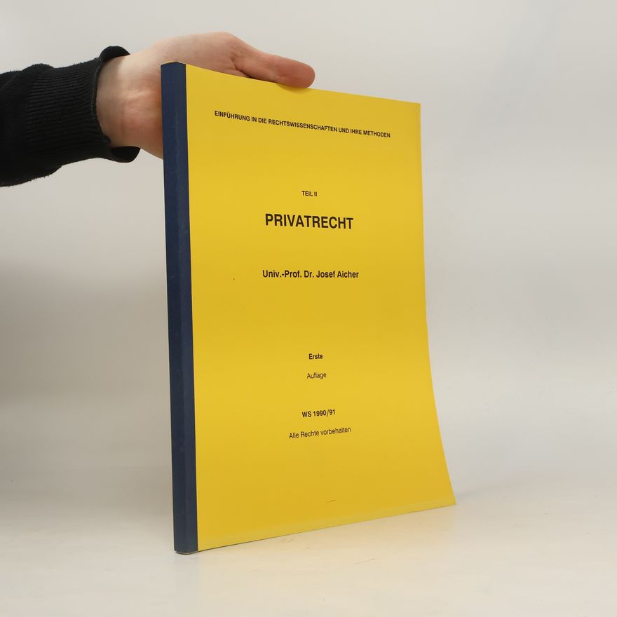 Josef Aicher Privatrecht. Teil II