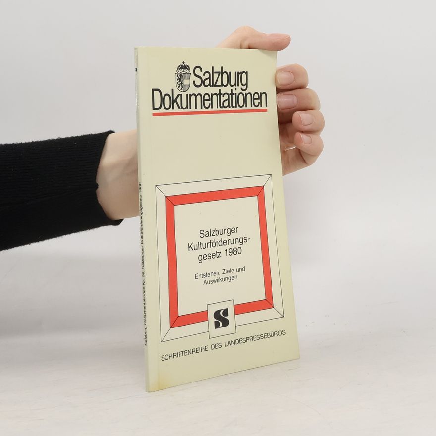Autores varios Salzburg Dokumentationen 56. Salzburger Kulturförderungsgesetz 1980