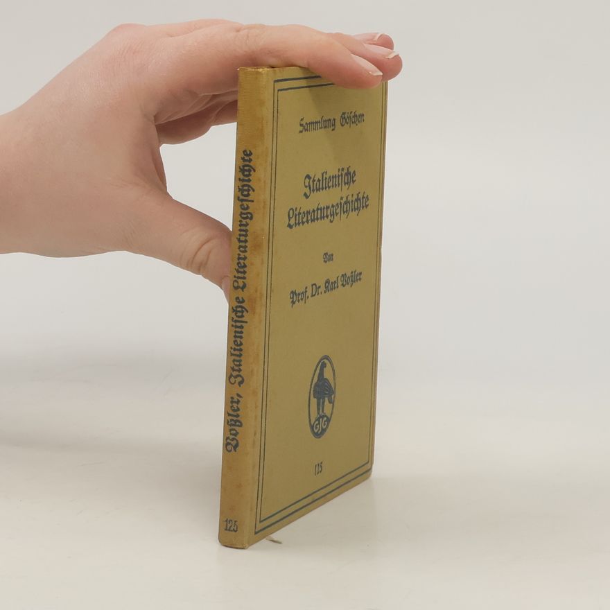 Karl Boszler Italienische Literaturgeschichte