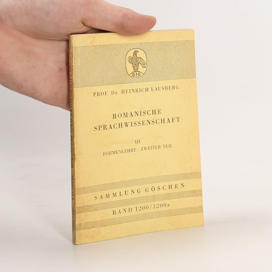 Heinrich Lausberg Romanische Sprachwissenschaft