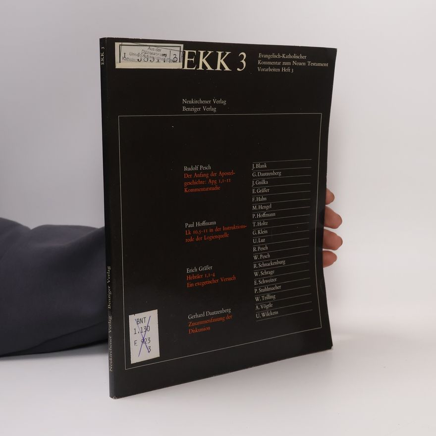 Erich Grässer Evangelisch-Katholischer Kommentar zum Neuen Testament 3