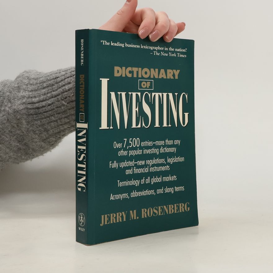 Jerry Martin Rosenberg Dictionary of Investing