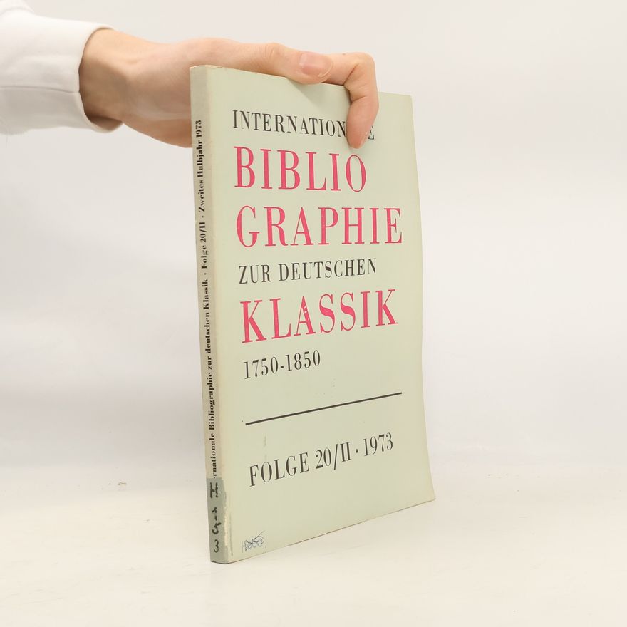 Auteurscollectief Internationale Bibliographie zur deutschen Klassik 1750-1850. Folge 20/II