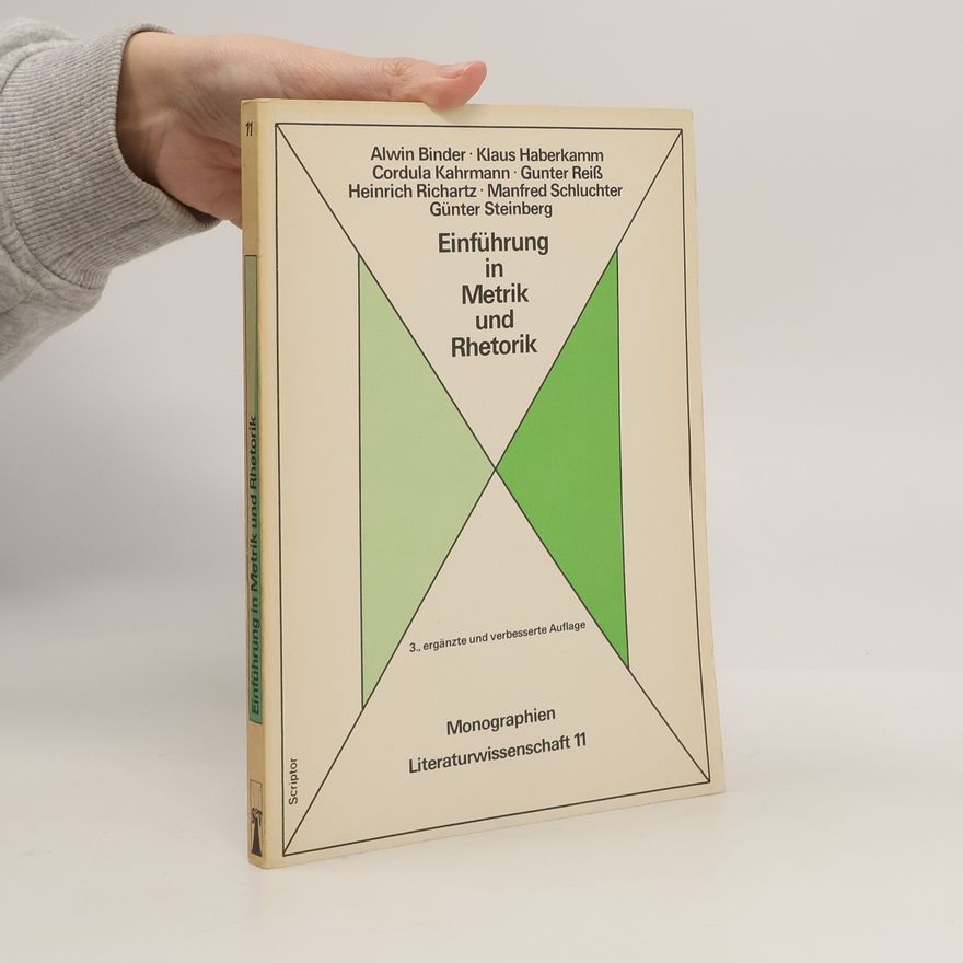 Alwin Binder Einführung in Metrik und Rhetorik