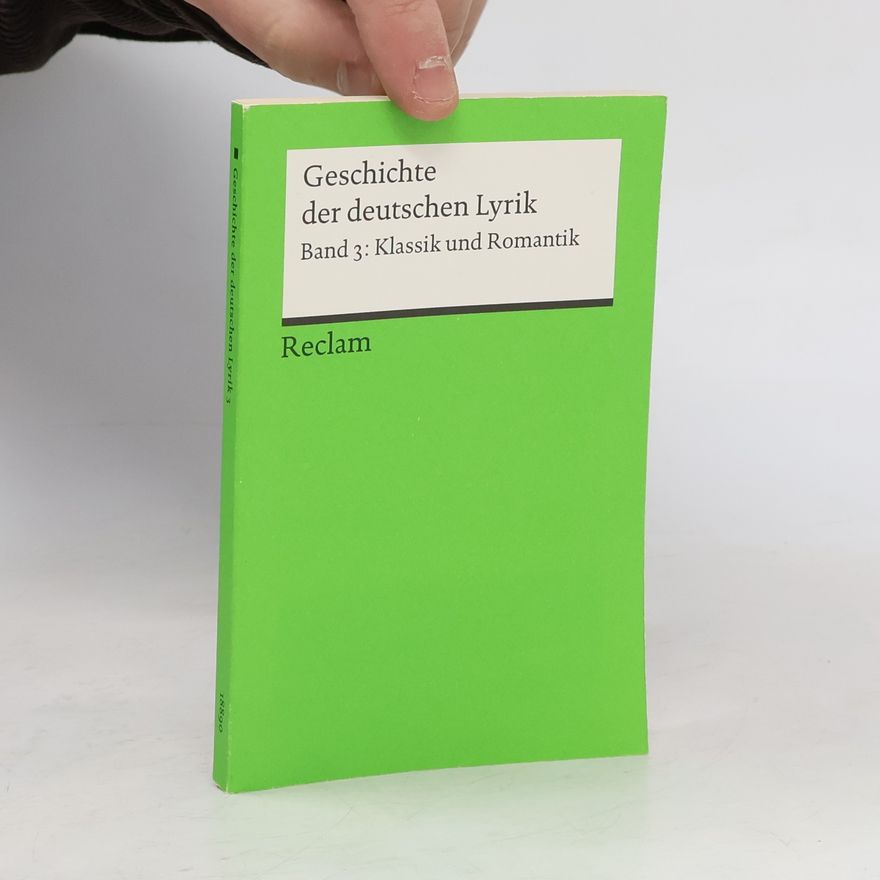 Franz Josef Holznagel Geschichte der deutschen Lyrik