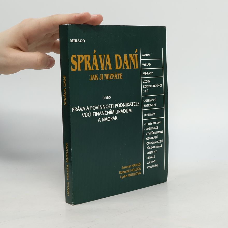 Bohumil Holuša Správa daní jak ji neznáte