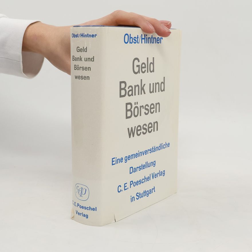 Georg Obst Geld Bank und Börsenwesen