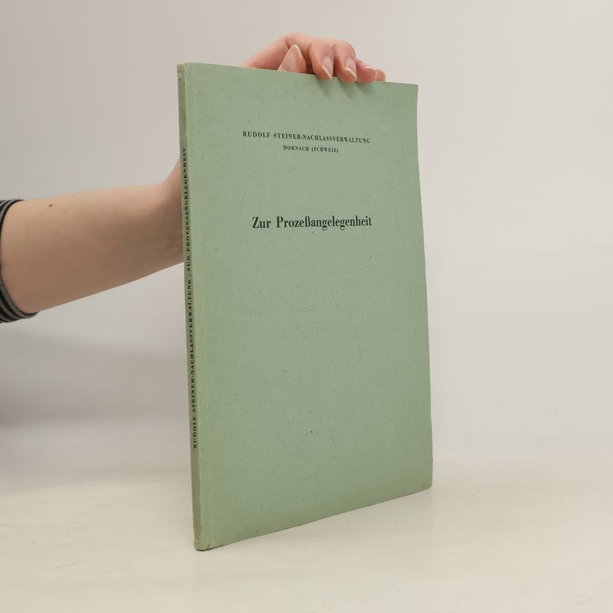 Rudolf Steiner Zur Prozeßangelegenheit