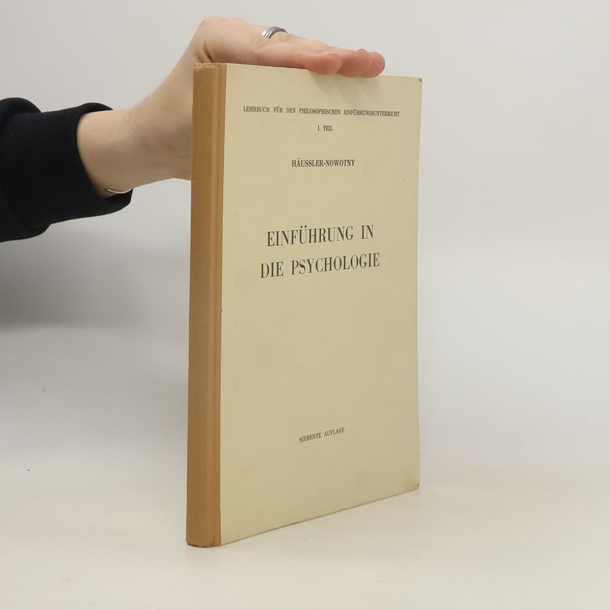 Franz Häußler Einführung in die Psychologie