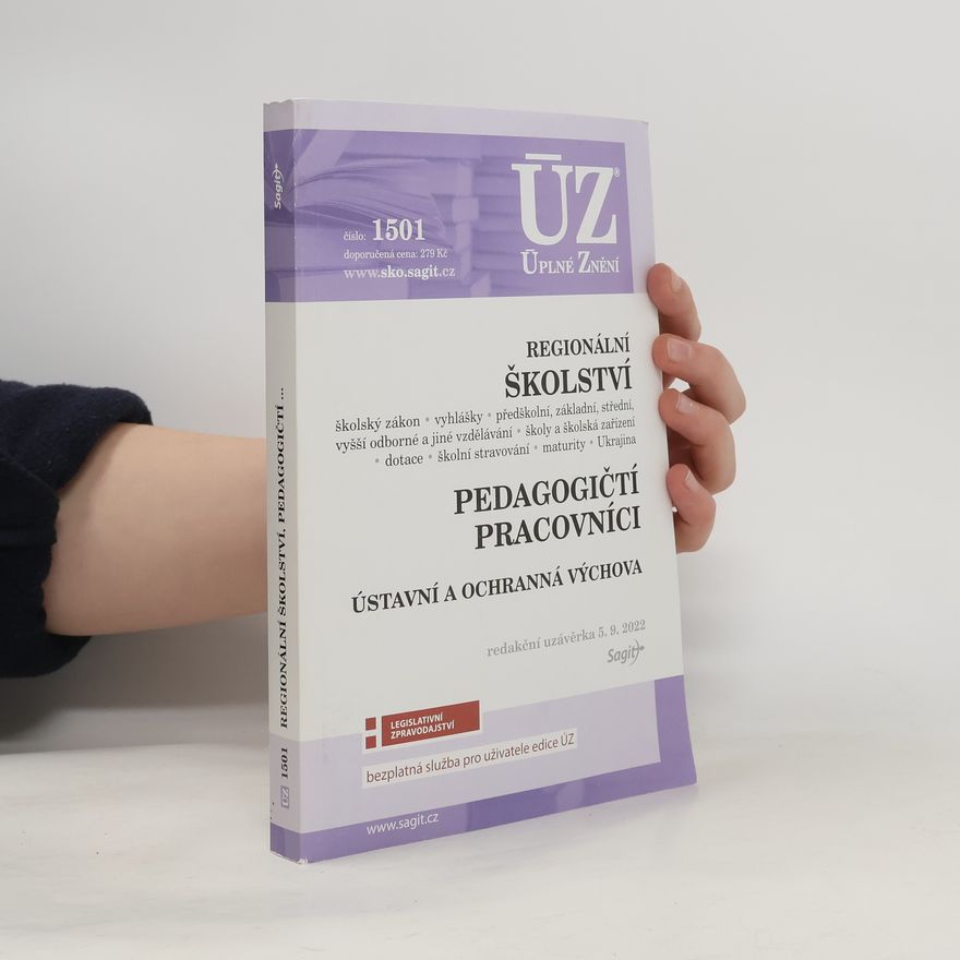 Česko ÚZ 1501 Regionální školství, pedagogičtí pracovníci. Ústavní a ochranná výchova