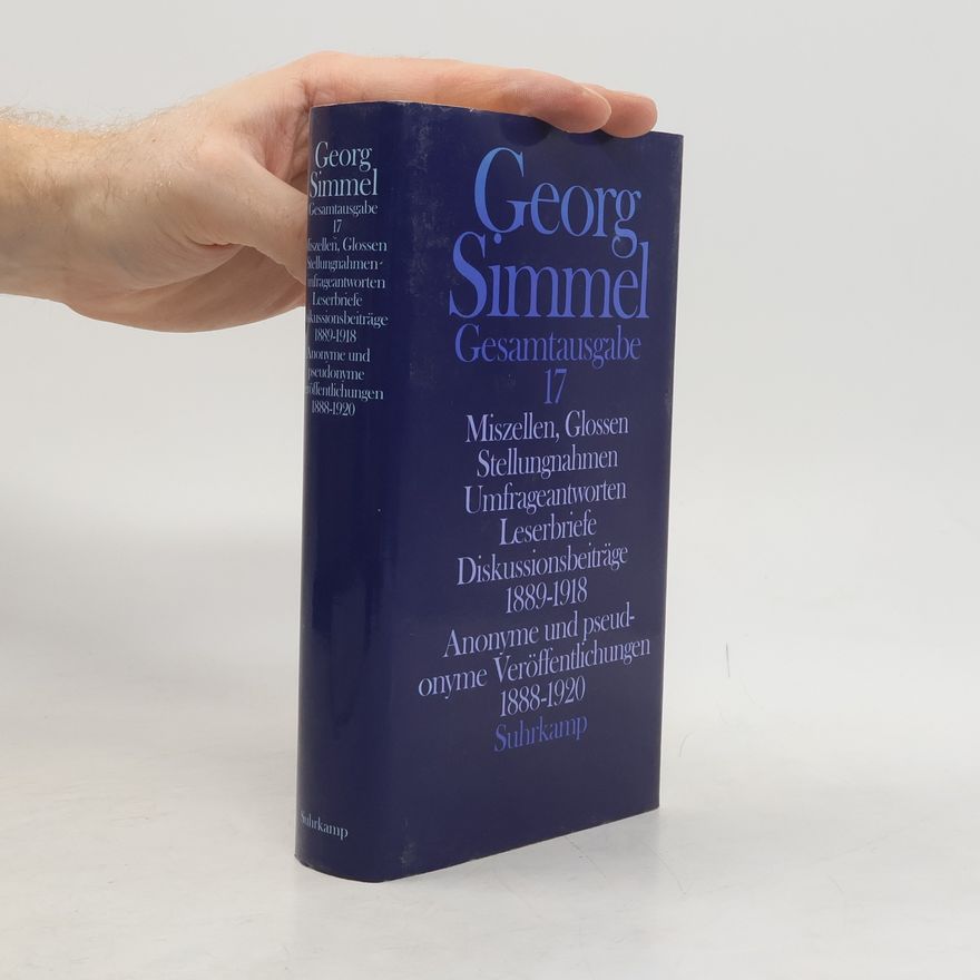 Georg Simmel Gesamtausgabe