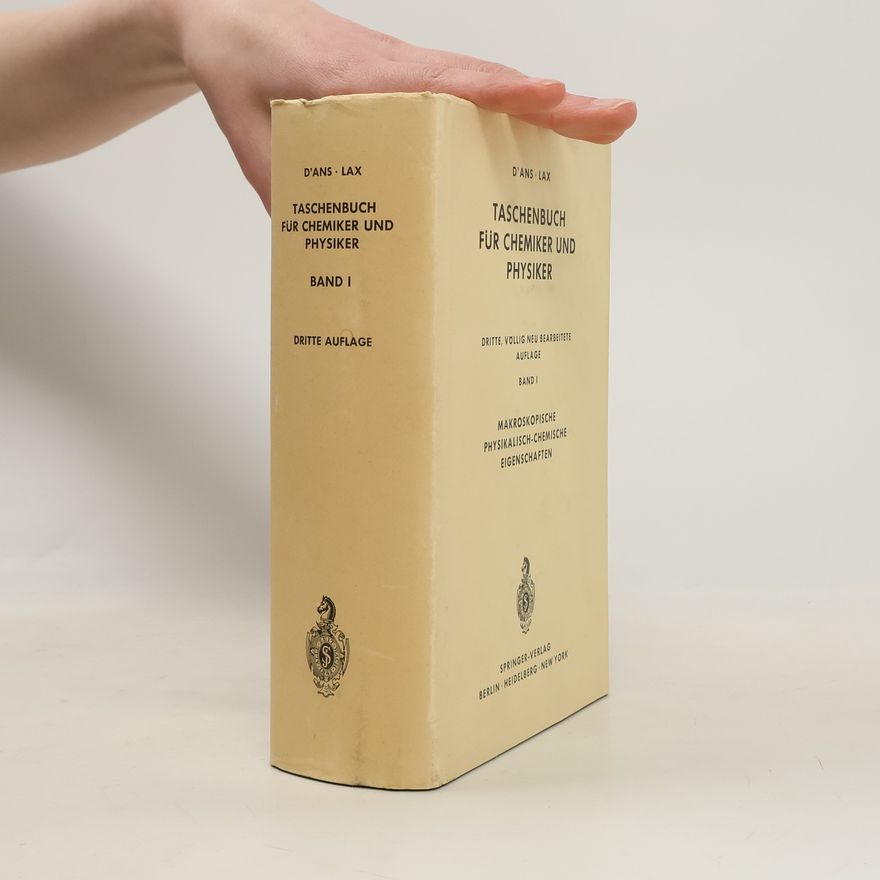 Jean D. Ans Taschenbuch für Chemiker und Physiker 1