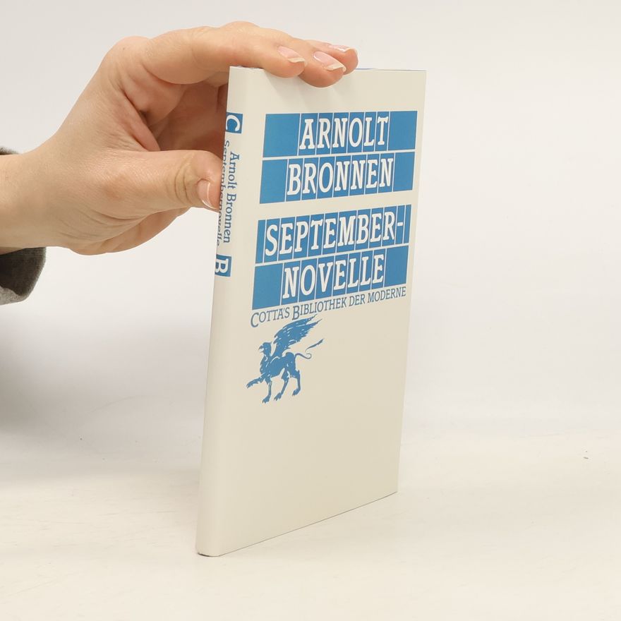 Arnolt Bronnen Septembernovelle